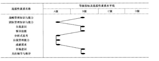 请参照某企业职业经理人员的测评指标，即：战略管理能力、团队管理能力、自我意识、领导技能、分析式思考、自我管理能力、成就需求、市场意识、关注细节与秩序，绘制该企业职业经理选拔性素质模型图。