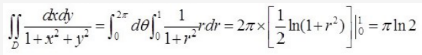 若圆域D：, 则二重积分等于 （）。