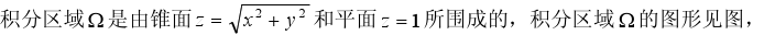 计算围成的立体，则正确的解法是：（）。