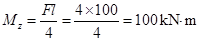 矩形截面简支梁中点承受集中力F=100kN。若h=200mm， b=100mm， 梁的最大弯曲正应力是（）。