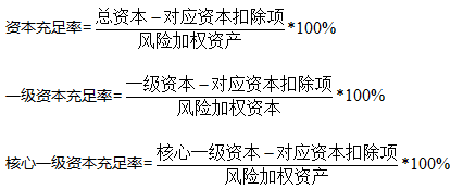 核心一级资本充足率的计算公式为（）。