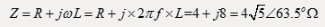 电阻为4Ω和电感为25.5mH的线圈接到频率为50Hz ,电压有效值为115V的正弦电源上，通过线圈的电流的有效值为（ ）。