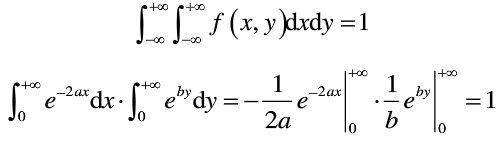 设二维随机变量（X， Y）的概率密度为则常数a、b应满足的条件是（ ）。