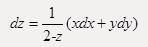 设方程确定可微函数z=z（x，y），则全微分dz等于（　　）。