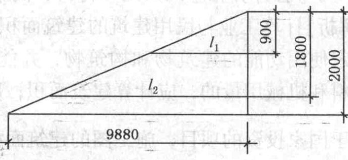 有一建筑顶层设计为储藏室(平面如图)，四面墙厚为360mm，则该层的建筑面积为()m。