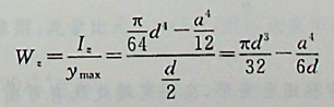 图示截面的抗弯截面模量为（）。