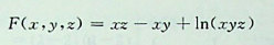 设z=z（x，y）是由方程xz -xy + In（xyz） = 0所确定的可微函数，则=