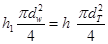 如下图所示的一单管压力计，其管子内径dT=2mm，盅形容器的内径dw=50mm。测试时，如果不计盅形容器内液位降将会引起（　　）的误差。