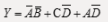 逻辑函数 Y(A , B , C , D)=∑m(0 ,1,2,3,6, 8)+∑d(10 ,11,12,13,14）的最简与或表达式为（ ）。