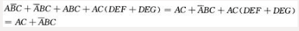 逻辑函数最简化结果为（）。