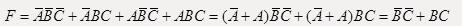 逻辑函数F=f（A，B，C）的真值表如下所示，由此可知（　　）。