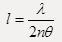 有一玻璃劈尖，置于空气中，劈尖角为θ，用波长为λ的单色光垂直照射时，测得相邻明纹间距为l，若玻璃的折射率为n，则θ、λ、l与n之间的关系为（　　）。