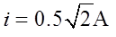 已知交流电流i（t）的周期T=1ms。有效值I=0.5A，当t=0时，则它的时间函数描述形式是（    ）。