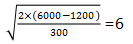 有一台设备，目前实际价值为6000元，预计残值为1200元，第一年的设备运行成本为800元，每年设备的劣化增量是均等的，年劣化值为300元，则该设备的经济寿命为（ ）。