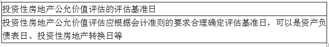 投资性房地产公允价值评估中，关于评估基准日的确定，下列说法中正确的是（　）。