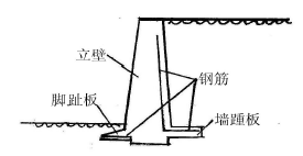 （2014 年真题下图所示挡土墙的结构形式为（ ）。