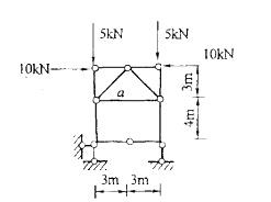 图示结构中，a杆的轴力Na为: