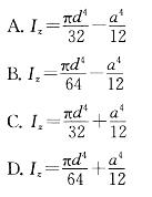 图示空心截面对z轴的惯性矩Iz为：