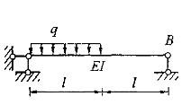 图示梁EI=常数，B端的转角是：
