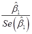 回归模型yi＝β0＋β1xi＋μi中，检验H0：β1＝0所用的统计量服从（　　）。