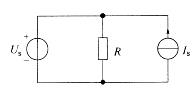电路如图所示，若R、US、IS 均大于零，则电路的功率情况为下述中哪种？